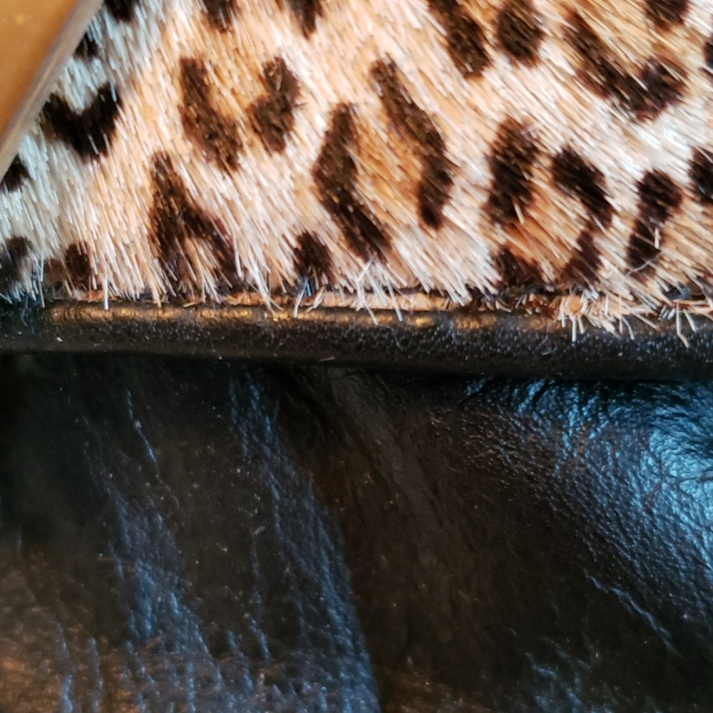 Vintage Lisette leather and fur handbag - Picture 6 of 8